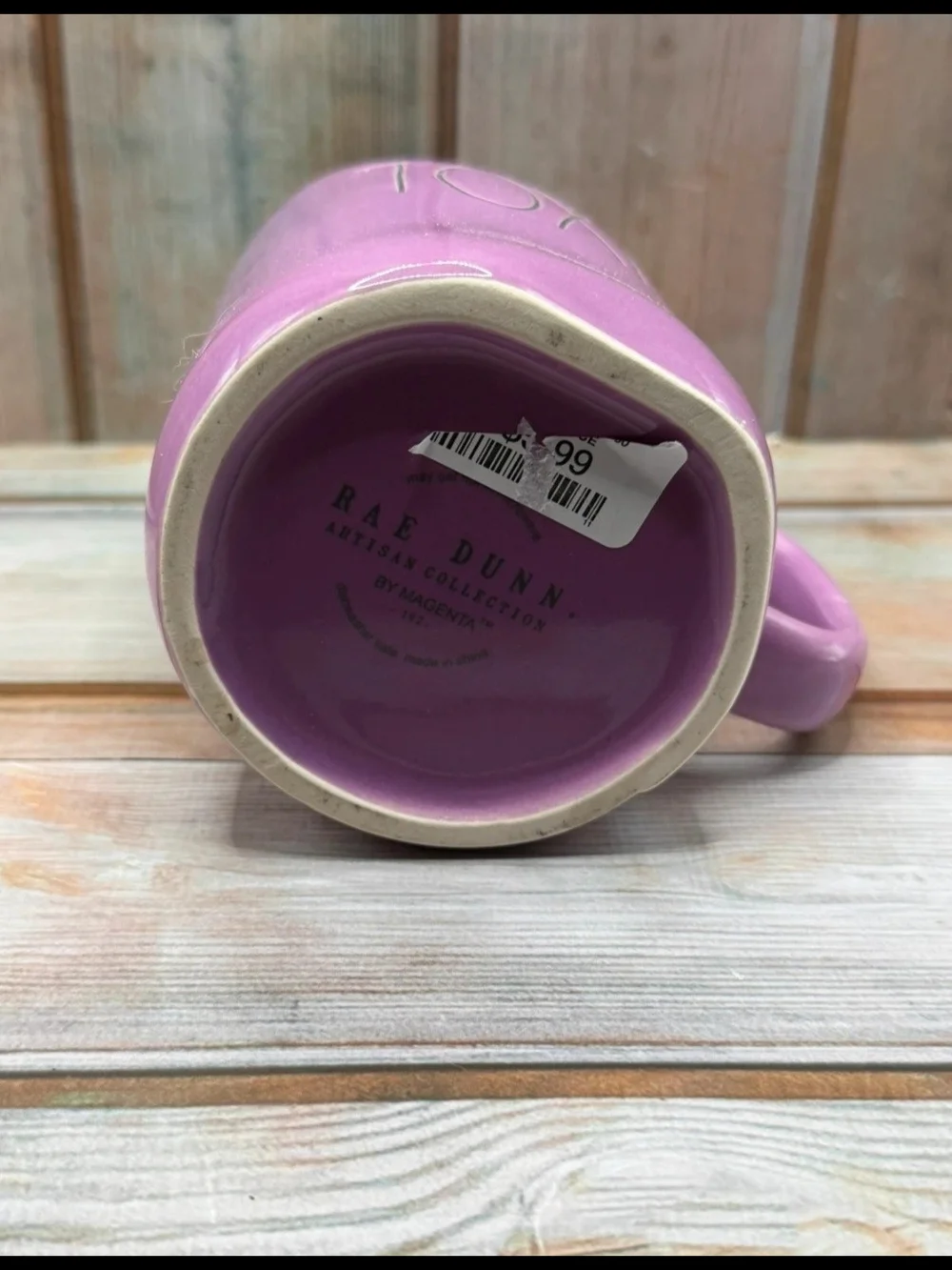 Rae Dunn Halloween TOXIC Purple Coffee Cup Large Letter Rare HTF